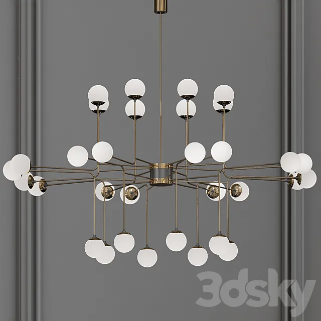 Roll & Hill Modo 10 Globe Chandelier 3DModel