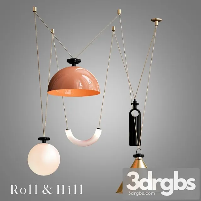 Roll & hill shape up 5-piece chandelier 3D Model Download Roll & hill shape up 5-piece chandelier 3D Model Download
