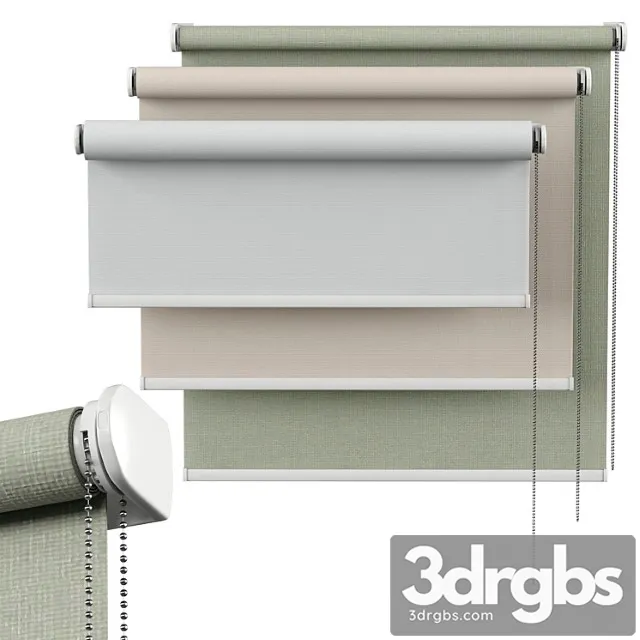 Roller Blind 05 English Blinds Gala 3D Model Download