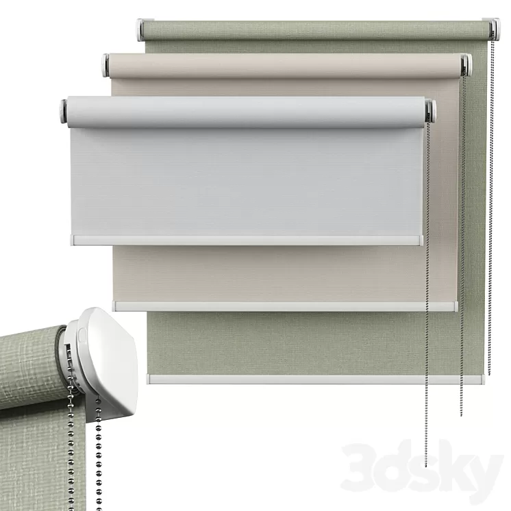 Roller Blind 05 | English Blinds | Gala 3D Model Roller Blind 05 | English Blinds | Gala 3D Model