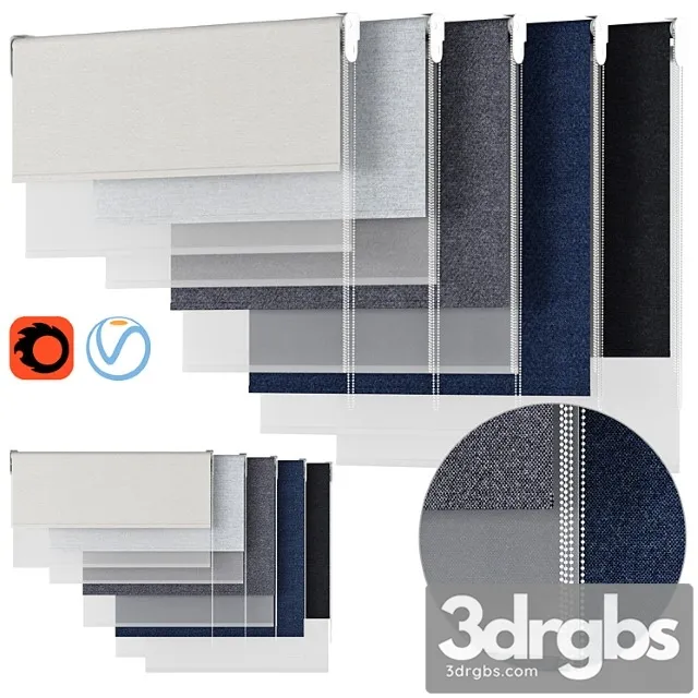 Roller Blind 100 Double Roller Sevilla Dual Backhausen Vita 3D Model Download