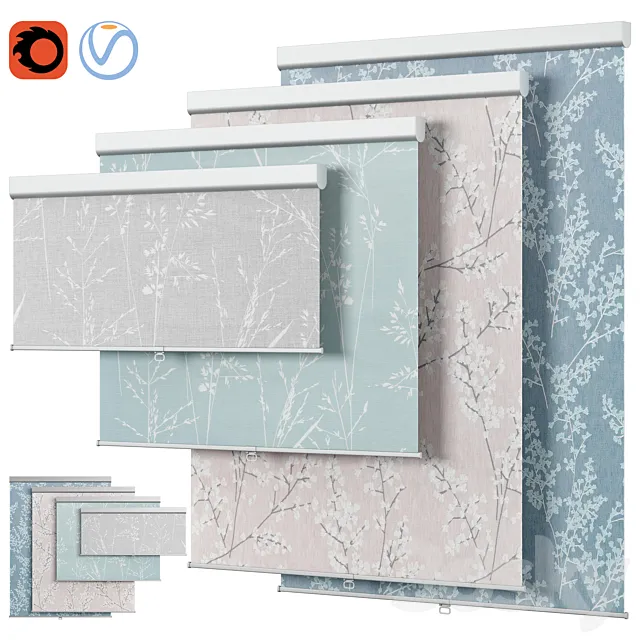 Roller Blind 17 | John Lewis & Partners | Durslade & Everdene | IKEA 3D Model Roller Blind 17 | John Lewis & Partners | Durslade & Everdene | IKEA 3D Model