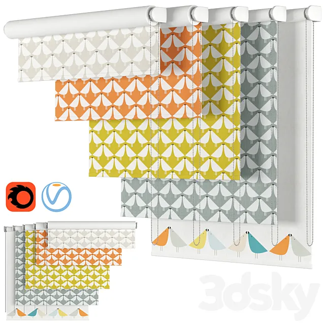 Roller Blind 36 | Lintu 3D Model Roller Blind 36 | Lintu 3D Model