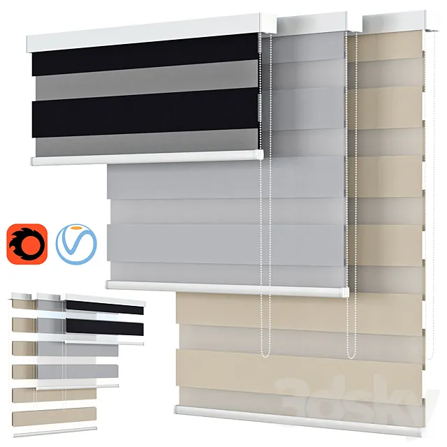 Roller Blind 48 | Wayfair | Day and Night Semi-Sheer Roller Shade 3D Model Roller Blind 48 | Wayfair | Day and Night Semi-Sheer Roller Shade 3D Model