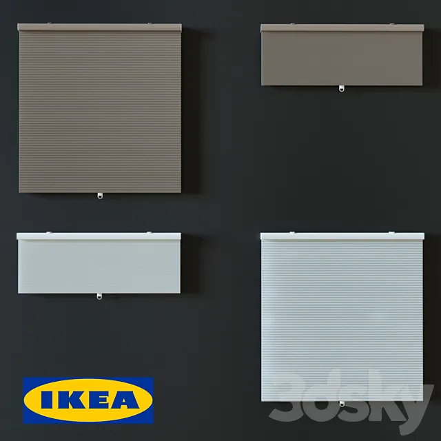 Roller blind IKEA HOPPWALS 3DModel Roller blind IKEA HOPPWALS 3DModel