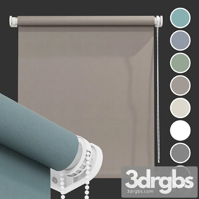 Roller blind in 8 colors 3D Model Download