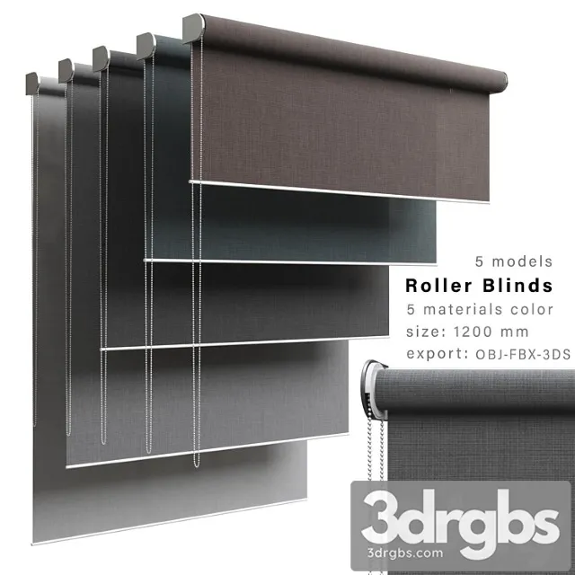 Roller Blinds 01 3D Model Download