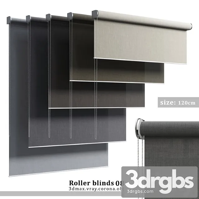 Roller Blinds 08 3D Model Download