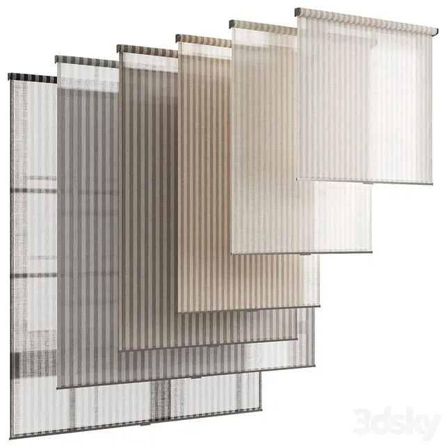 Roller blinds 28 roller blinds 3D Model