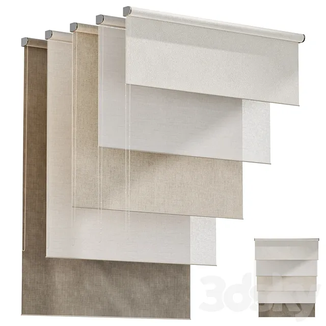 Roller blinds Curtains Roller blinds 3D Model Roller blinds Curtains Roller blinds 3D Model