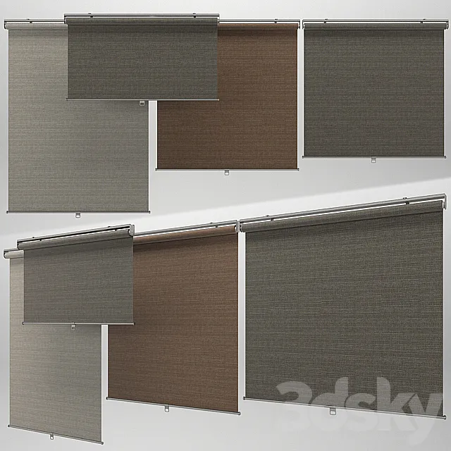 Roller blinds IKEA 3D Model Roller blinds IKEA 3D Model