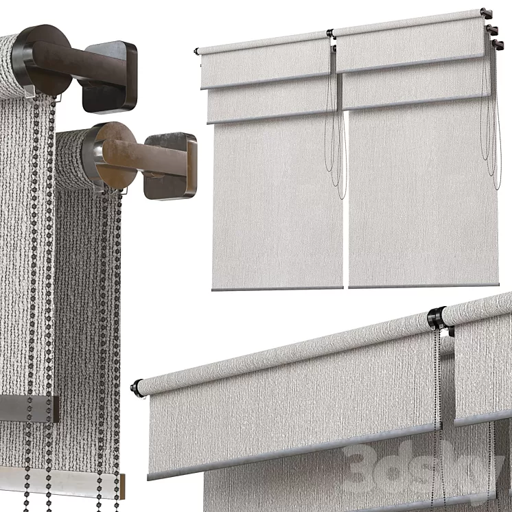 Roller blinds. Set 10 3D Model Free Download
