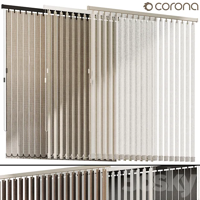 Roller blinds Vertical Roller blinds 3D Model