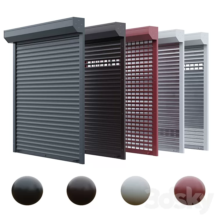 Roller shutter for garage 3D Model Roller shutter for garage 3D Model