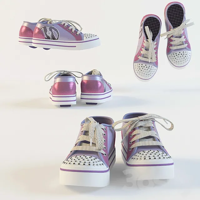 Roller sneakers and shoes Heelys 3DModel