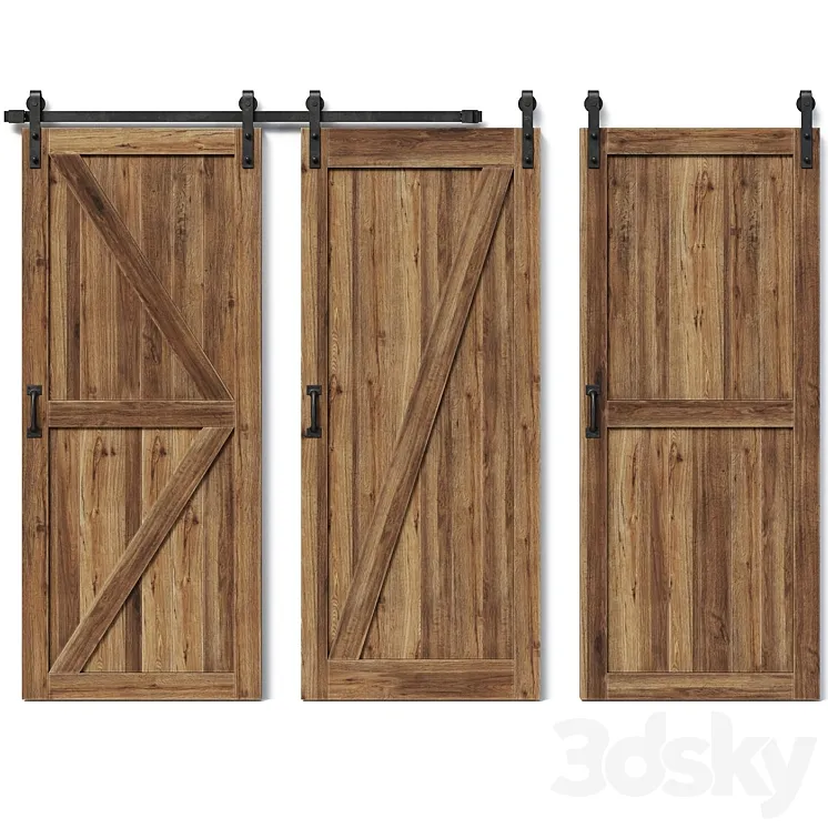 Rolling Barn Doors 3D Model Free Download