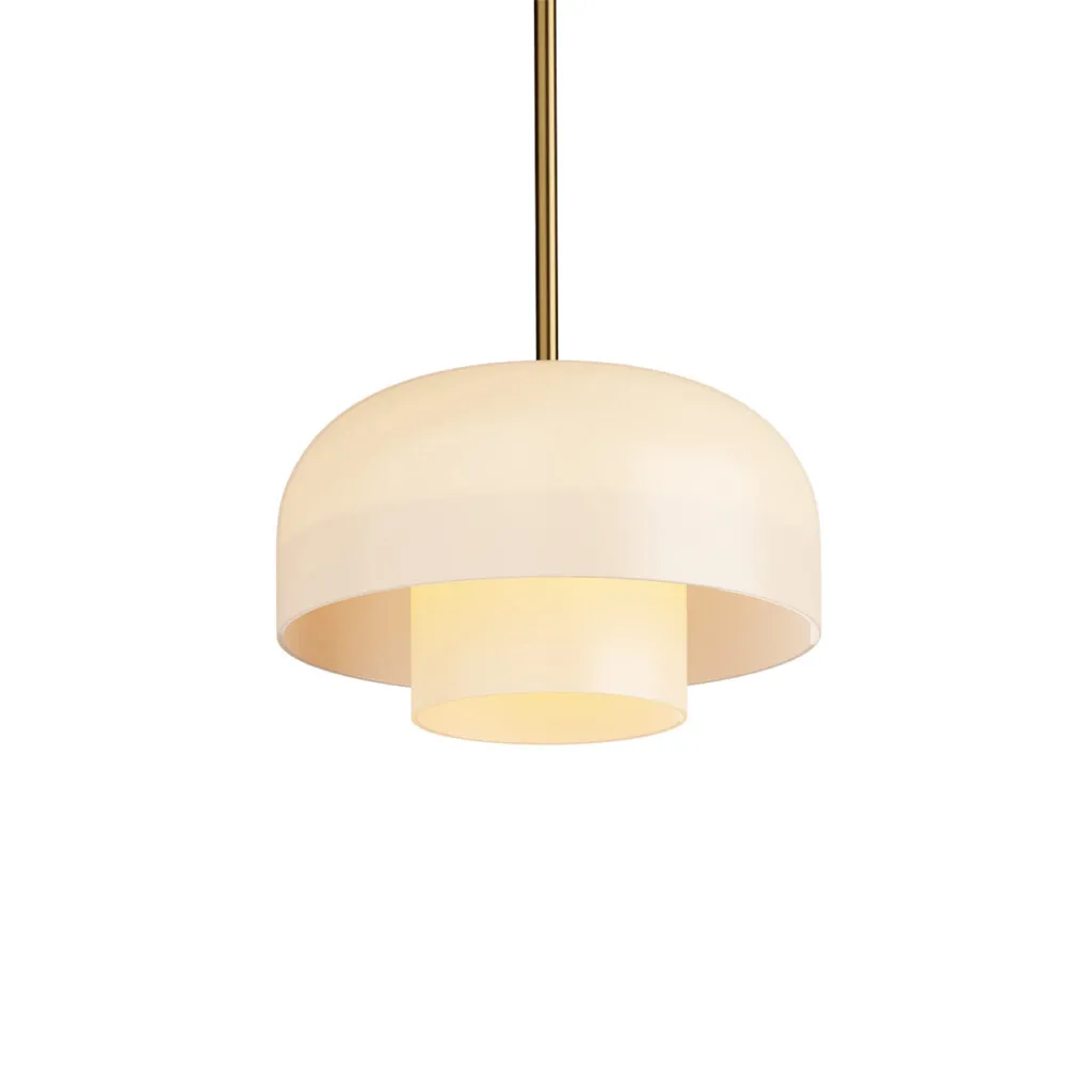 Rolo Large Double Down Pendant Light by Articolo Rolo Large Double Down Pendant Light by Articolo