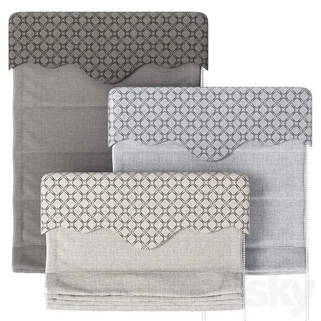 Roman Blind 11 3D Model Roman Blind 11 3D Model