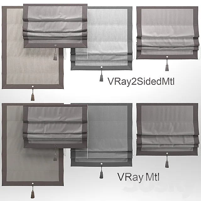 Roman blind 4 3D Model Roman blind 4 3D Model