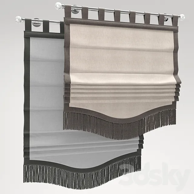 Roman blind 44 3D Model Roman blind 44 3D Model