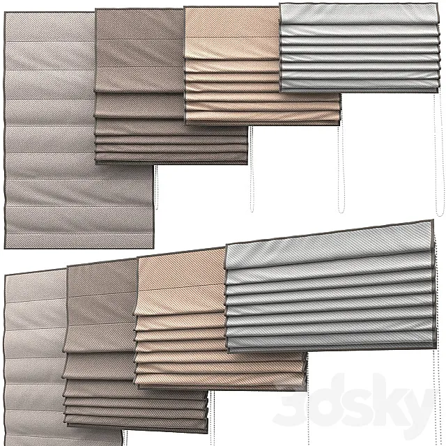 Roman Blind 9 3DModel Roman Blind 9 3DModel