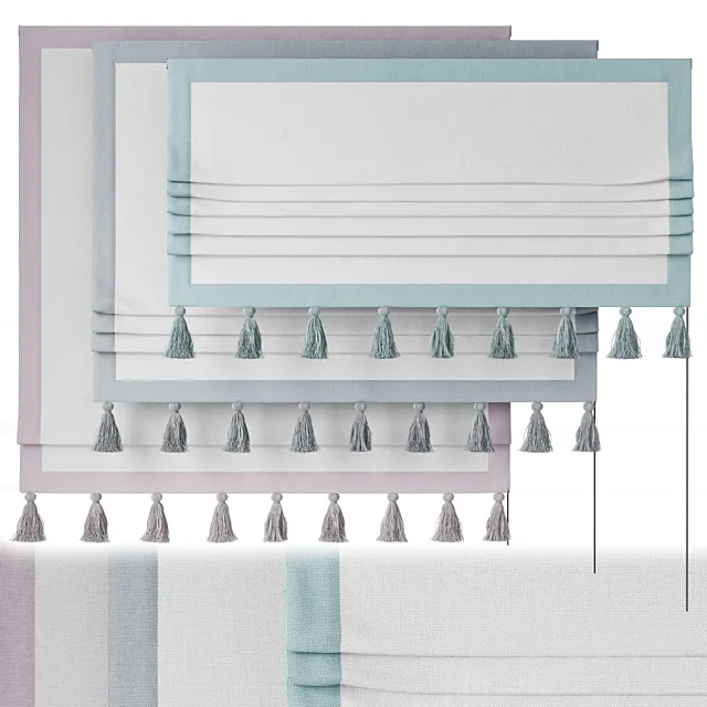 Roman blind for children’s room wide 1500 (14) 3D Model Roman blind for children’s room wide 1500 (14) 3D Model