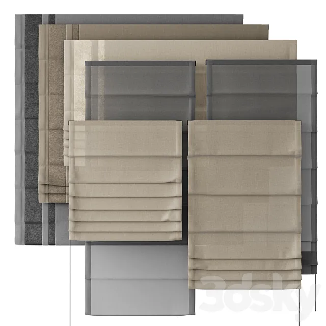 Roman blind wide 1500 (4) 3D Model Roman blind wide 1500 (4) 3D Model