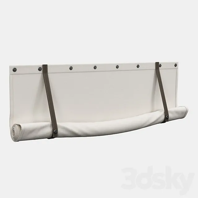 Roman blind with garters 3DModel Roman blind with garters 3DModel