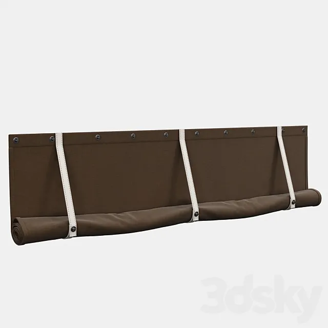 Roman blind with garters 3DModel Roman blind with garters 3DModel