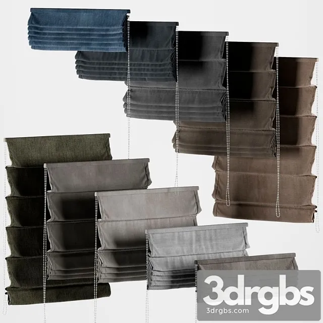 Roman Blinds 04 3D Model Download