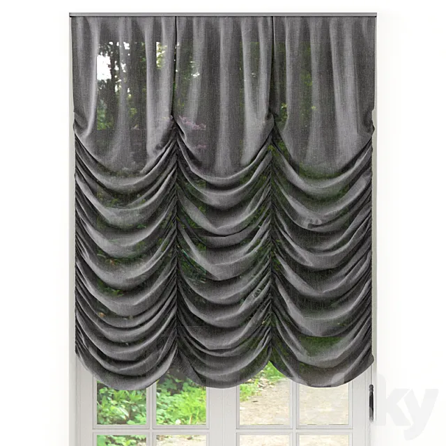 Roman Blinds 10 3DModel