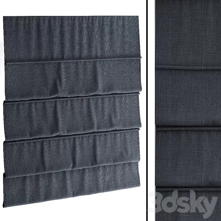 Roman blinds 12 3D Model Roman blinds 12 3D Model