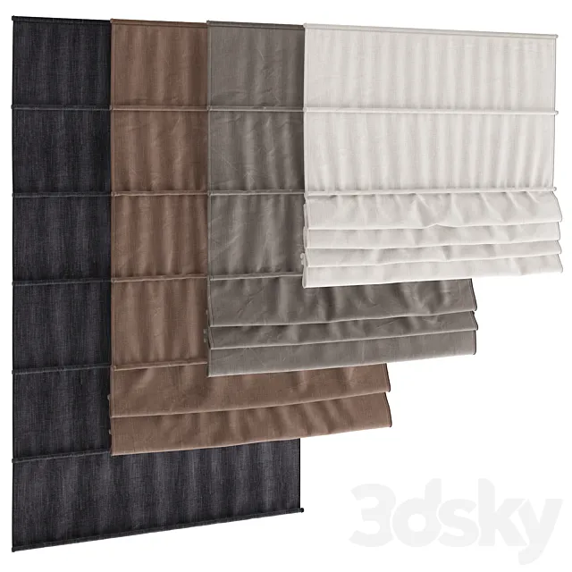 Roman Blinds 12 3D Model