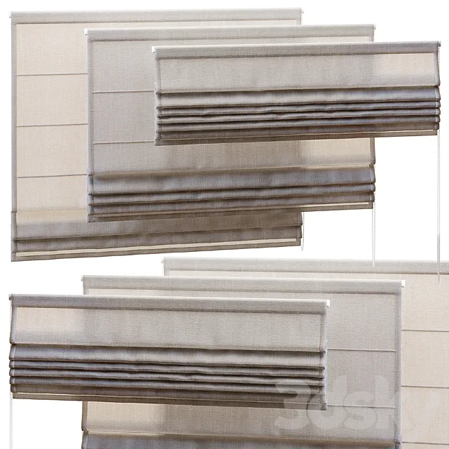 ROMAN BLINDS 1200mm 3DModel ROMAN BLINDS 1200mm 3DModel
