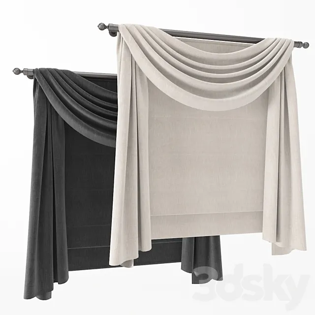 Roman blinds 13 3DModel