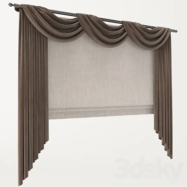 Roman blinds 14 3DModel
