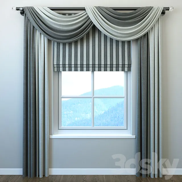 Roman blinds 16 3D Model