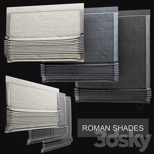 Roman Blinds 2 3DModel