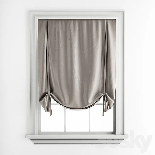 Roman blinds 27 3D Model Roman blinds 27 3D Model