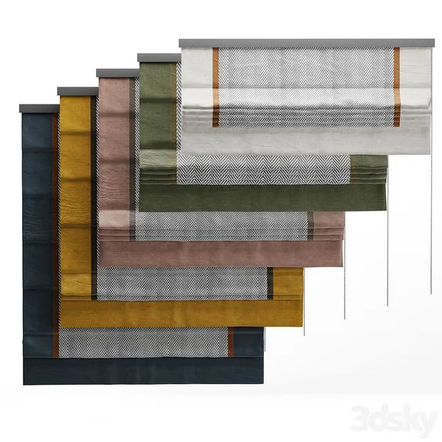 Roman blinds 3 3D Model