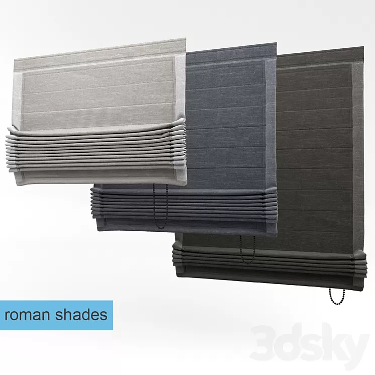 Roman blinds 3D Model Roman blinds 3D Model