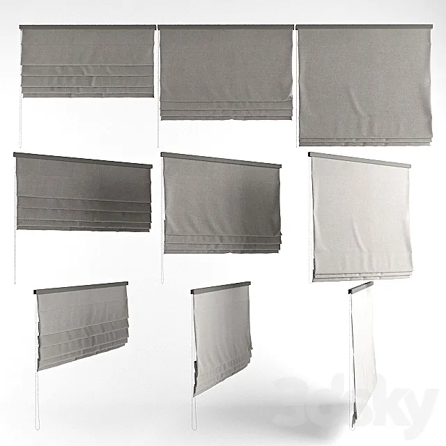 Roman blinds 3DModel