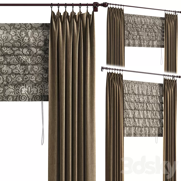 Roman blinds 4 3D Model