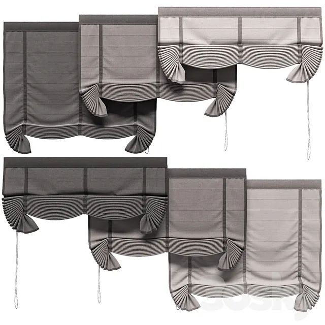 Roman blinds 4 3D Model