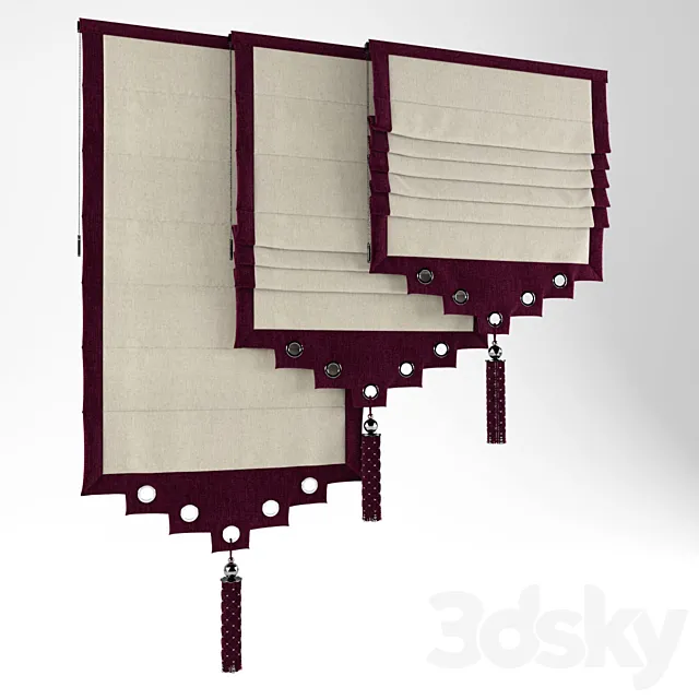 Roman blinds ?5 3DModel Roman blinds ?5 3DModel