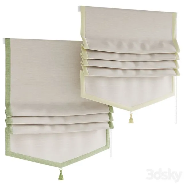 Roman blinds for the children room 3D Model