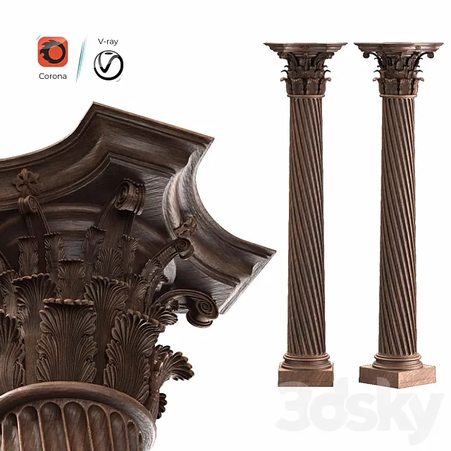 Roman column 3D Model Roman column 3D Model