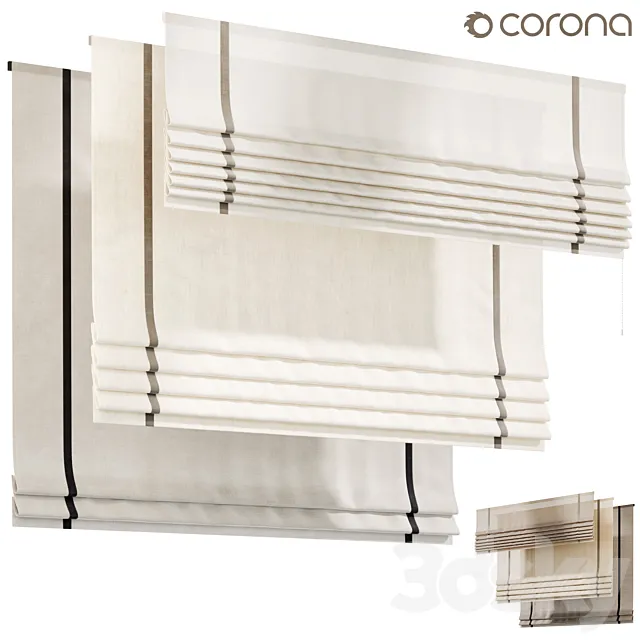 Roman curtain 02 Curtains 3D Model