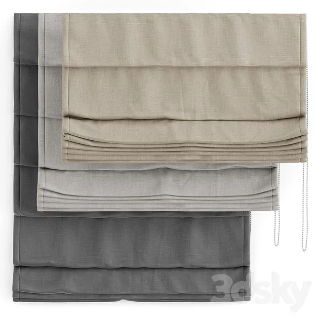 Roman Curtain 3D Model Roman Curtain 3D Model