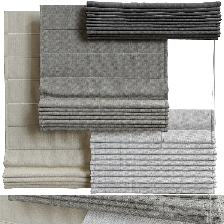 Roman curtain 3D Model Free Download